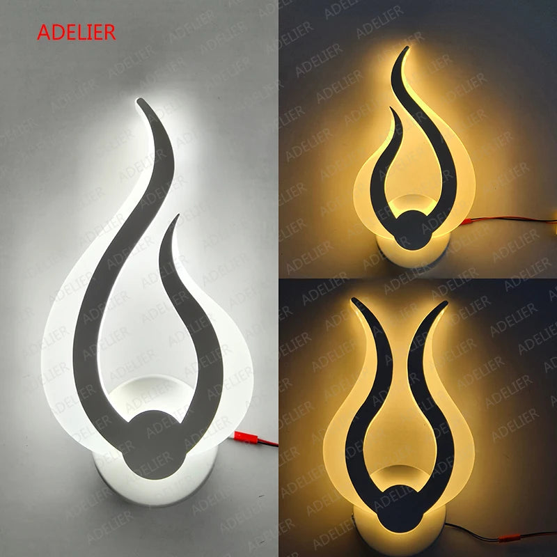 AuroraGlow LED Wandleuchte | 12W | Warm- & Kaltweiß | Modernes Design | Acryl & Metall