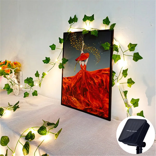 Solar-Lichterkette SoliBlossom | Sonnenblumen-Dekor mit Blättern | Warmweiß | 8 Modi | Für Garten, Zaun & Hochzeit