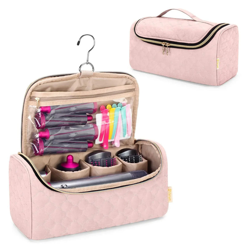 StyleVana Aufbewahrungstasche für Haarstyler | Samt-Organizer mit Haken & Fächern | Für Föhn, Lockenstab & Zubehör