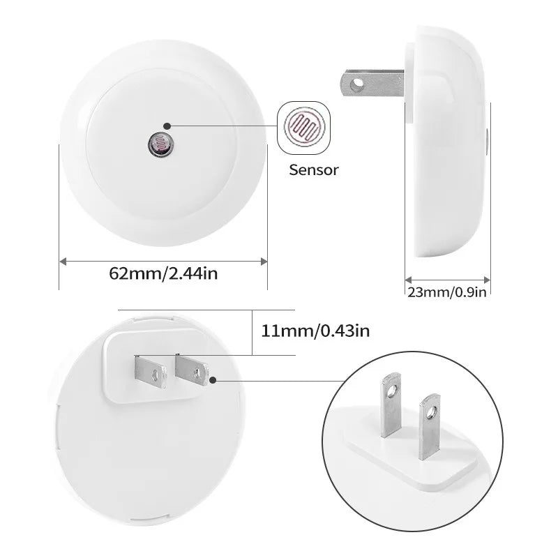 NOXORA LED-Nachtlicht | Dämmerungssensor & Automatische Dimmung | Steckdosenlicht | Warmweiß