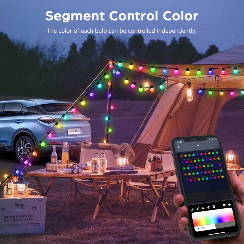 LED Lichterkette GlowFest G18 | 10 m | 50 LEDs | USB-betrieben | Wasserdicht IP44 | Innen & Außen