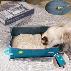 Katzenklo FlexFold | Faltbar & Wasserdicht | Halbgeschlossenes Design | Oxford-Gewebe