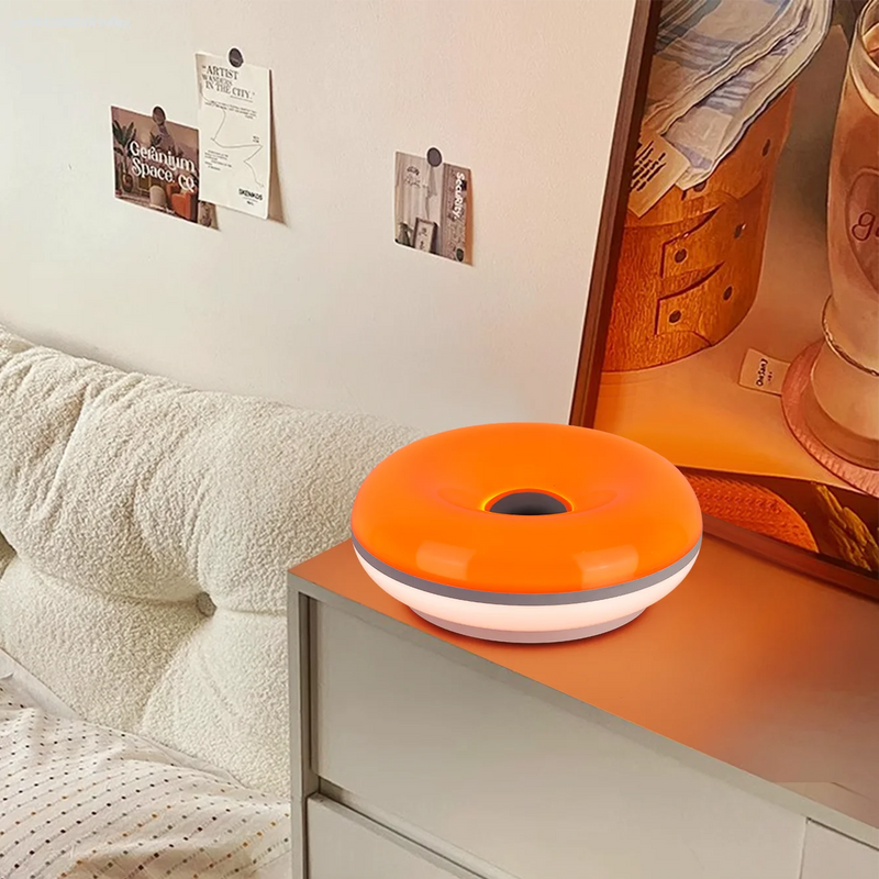 Tischlampe Luminoro Bauhaus | USB & Touch | RGB 16 Farben mit Fernbedienung | Ambientelicht für Wohn- & Schlafzimmer