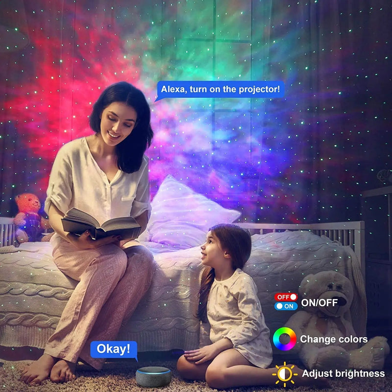 Galaxy Projektor LumoSky Pro | Smart App & Sprachsteuerung | 16 Mio. Farben | Sternen- & Nebelprojektion