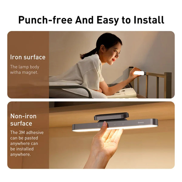 LUMINA MAG Desk Light | Magnetisch & Stufenlos Dimmbar | Wiederaufladbar | Augenschonend