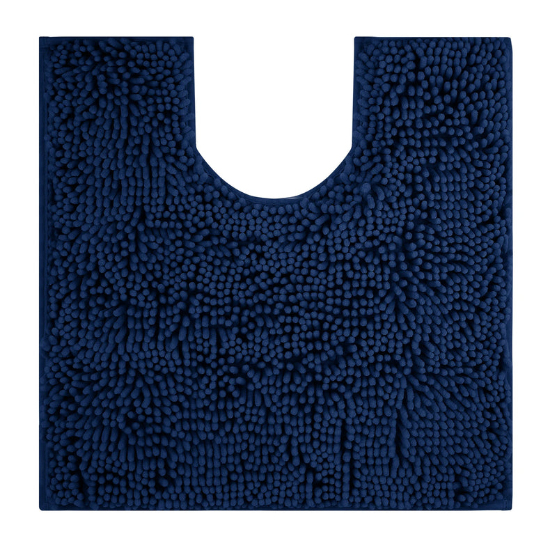 Aqualume | Toilettenvorleger U-Form | Super Saugfähige Chenille-Badematte | Rutschfest & Waschmaschinengeeignet | Weich & Komfortabel