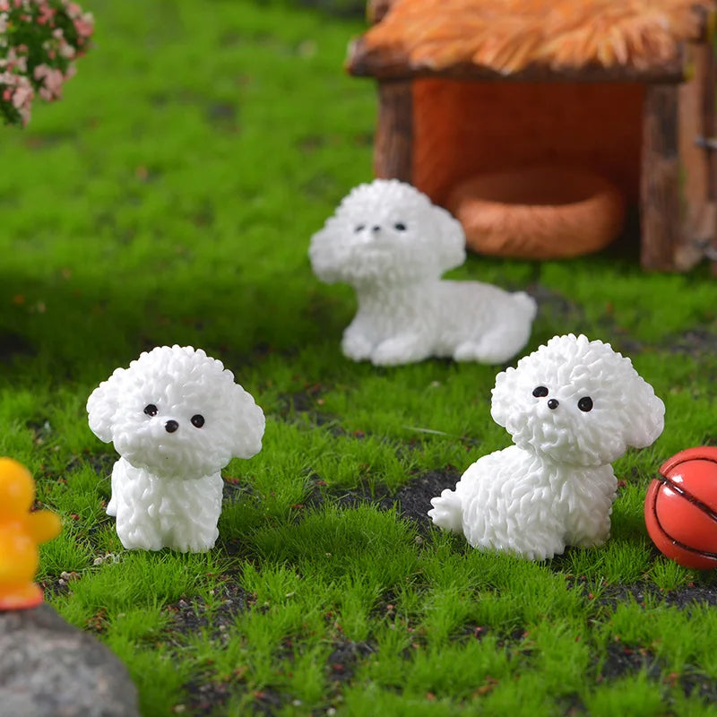 Mini Bichon Frisé Figur | Süße Hundedeko | Für Kinderzimmer, Wohnzimmer & DIY