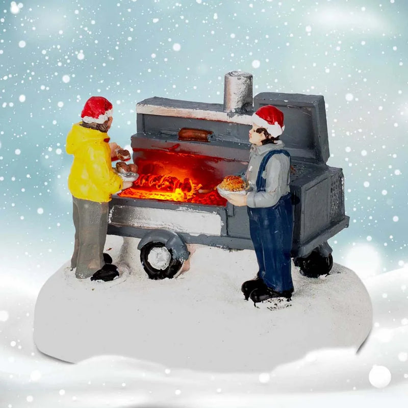 LumiVillage Weihnachtsdorf Figuren mit LED-Beleuchtung | Handbemalte Miniaturhäuser & Accessoires | Sammler-Dekoration für Tisch, Fensterbank & Kamin