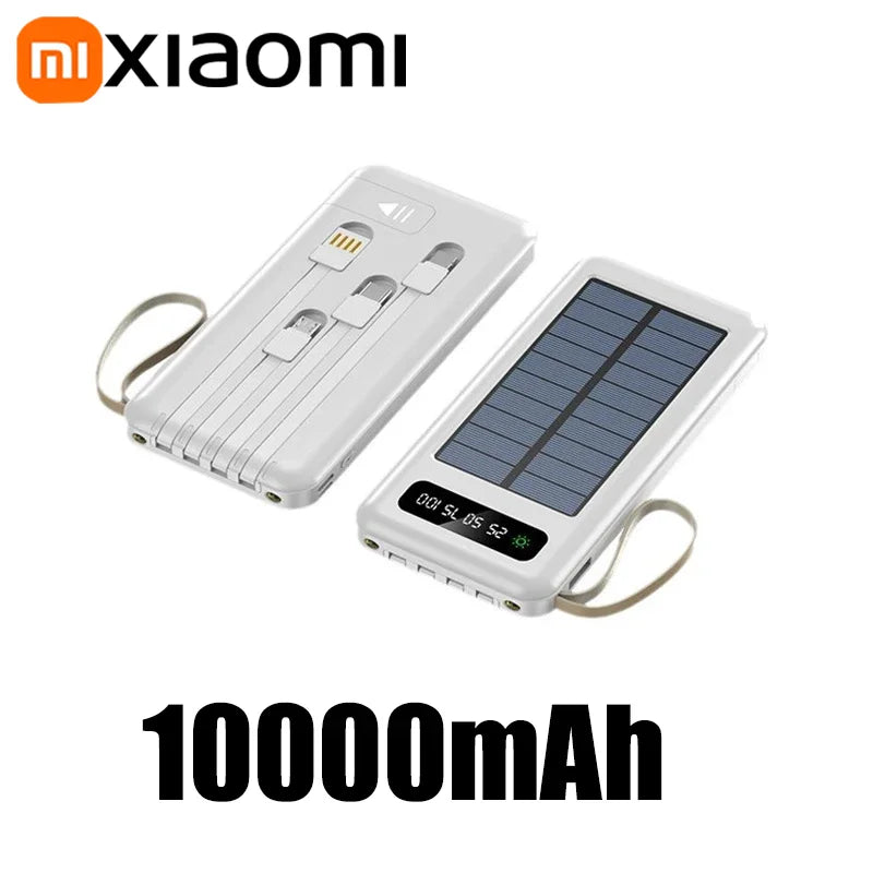Voltaro SolarCore 50K Solar-Powerbank 50.000 mAh | Mit Campinglicht, 4 Ladekabeln & Dual USB | Schnellladefunktion & Outdoor-tauglich