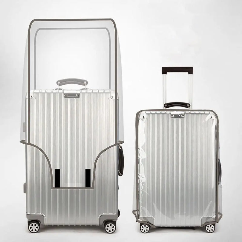 ClearGuard Kofferhülle Transparent | Wasserdicht & Staubdicht | Kofferschutz für 16–30 Zoll Trolleys | Wiederverwendbar & Reißfest