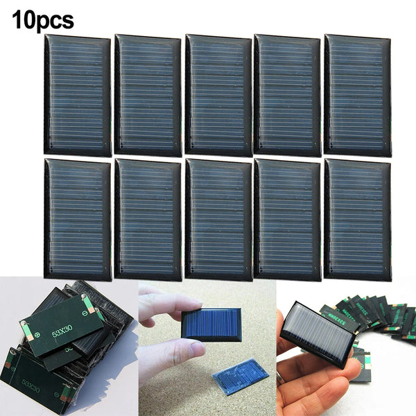 10er Set Mikro-Solarpanel Sunova MiniCell 5V 30mA | 5,3×3,0 cm | DIY Elektronik & Modellbau | Photovoltaik-Zellen für kleine Projekte