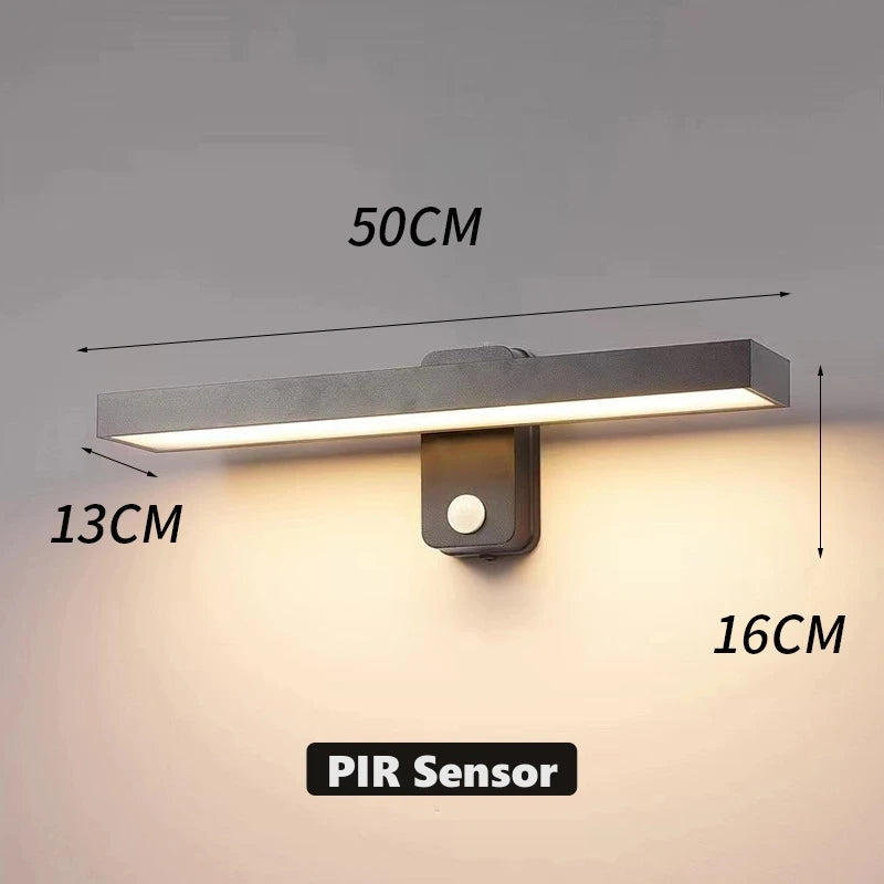 LED Außenwandleuchte VarioLux | Bewegungsmelder & IP65 | Drehbar | 30–50 cm