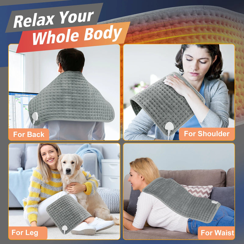 CosiTherm Heizkissen | 9 Temperaturstufen & 4 Timer-Optionen | Superweicher Mikrofleece | 58×29 cm