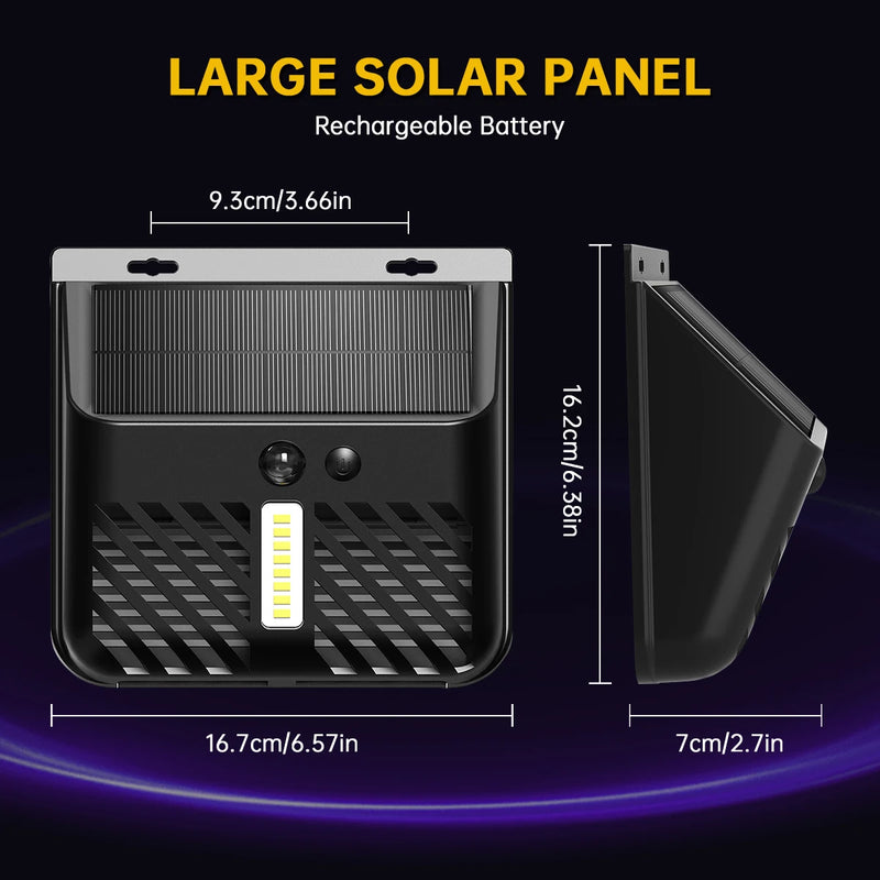SolarGuard | Solar-Insektenvernichter mit LED-Licht | UV-Mückenfalle für Garten & Terrasse | 2 Betriebsmodi | Wasserdicht