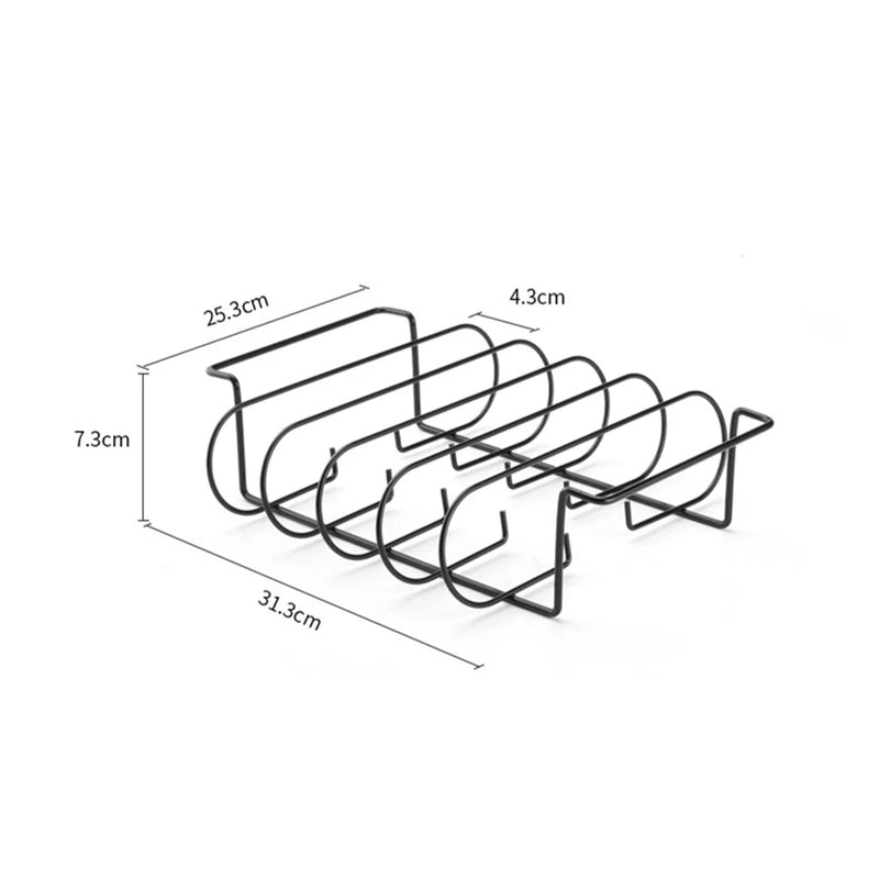 Grillaro RibFrame Grill-Rippchenhalter aus Stahl | Antihaftbeschichtet & Platzsparend | Für 4 Rippchenstücke