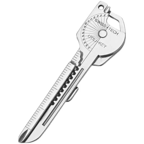SurvivoX 8-in-1 Multitool-Schlüsselanhänger | Kompakt & Klappbar | Edelstahl-Werkzeug für Outdoor & Camping