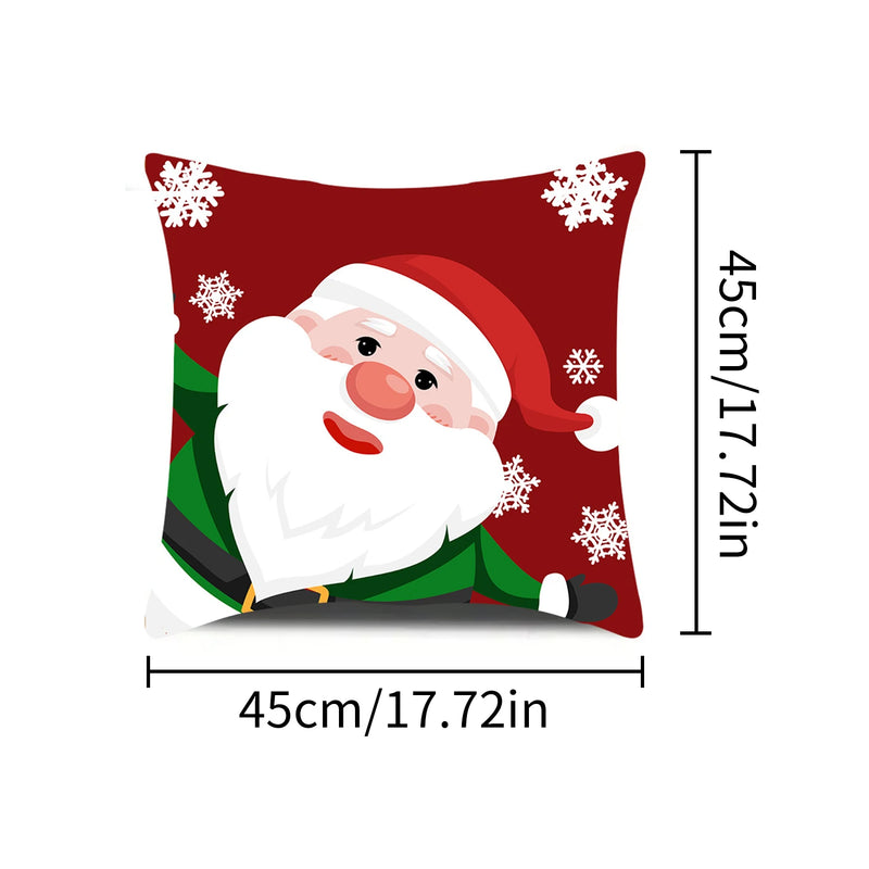 Weihnachts-Kissenhülle Lunavia | 2D Druck | Santa Claus Design | 45×45 cm | Festliche Weihnachtsdeko & Geschenkidee