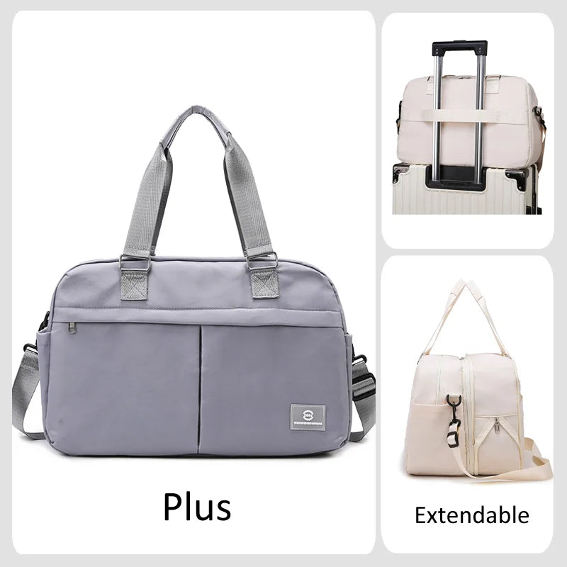 LuganoPack Reisetasche Groß | Erweiterbar & Mehrlagig | Handgepäck & Wochenendtasche | Viel Stauraum
