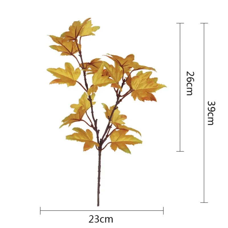 Leaforia | Künstlicher Ahornzweig | Herbstdeko | 39 cm | Für Zuhause & Garten