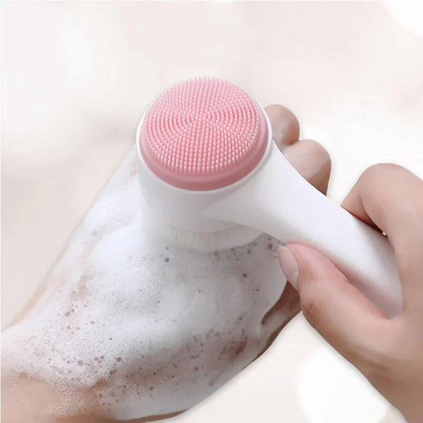 3D Silikon-Gesichtsreiniger Lumessa PureTouch | Sanfte Reinigung & Peeling | Ergonomisch & Reisetauglich | 13 cm | Pink oder Blau