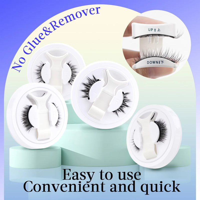 Magnetische Wimpern MagneLure Set | 1 Paar Wiederverwendbare Fake Lashes + Magnetische Pinzette | Handgemacht & Natürlich