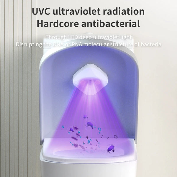 UV-Toiletten-Desinfektionslampe PureLoo | 8 x 8 cm | Wiederaufladbar & Automatisch