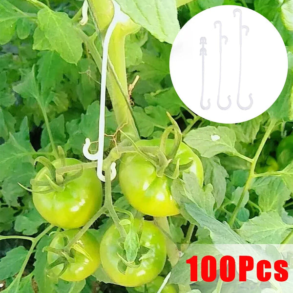 GrowHook J | Wiederverwendbare J-Haken für Tomaten & Kletterpflanzen | 9,5 cm / 13 cm / 16 cm | 1–100 Stück | Pflanzenhalter für Rankhilfe