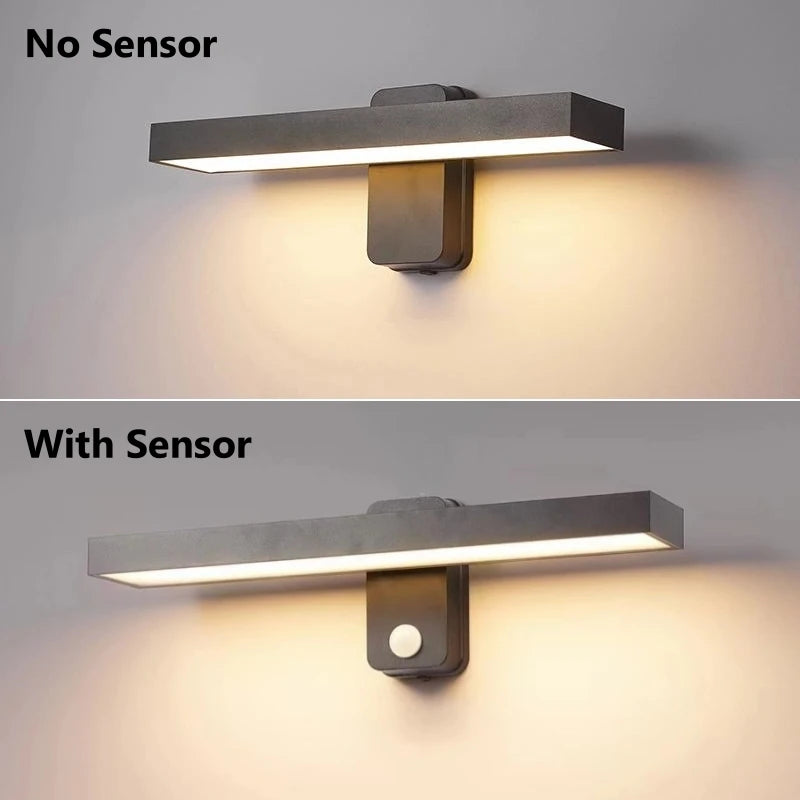 LED Außenwandleuchte VarioLux | Bewegungsmelder & IP65 | Drehbar | 30–50 cm