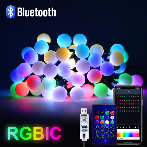 LED Lichterkette GlowFest G18 | 10 m | 50 LEDs | USB-betrieben | Wasserdicht IP44 | Innen & Außen