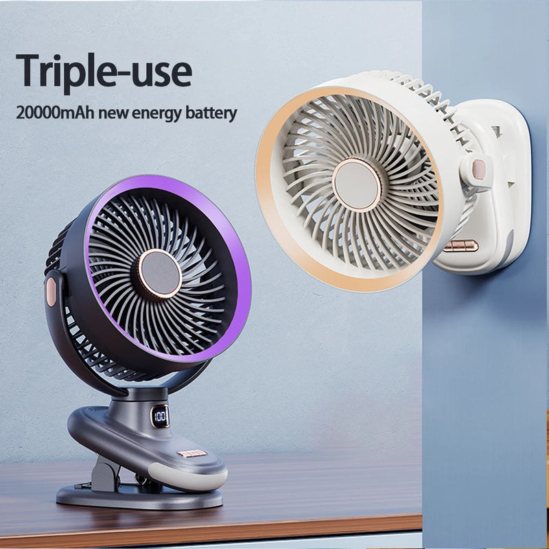 ClipVent Pro | Verstellbarer Clip-Ventilator | 5 Geschwindigkeiten | Digitalanzeige & Flüsterbetrieb