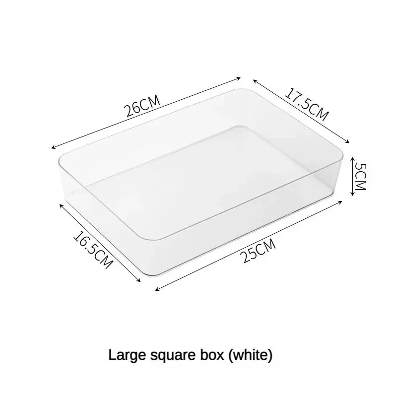ClaryBox Transparente Aufbewahrungsbox aus Kunststoff | Stapelbar & klar | Für Schmuck, Make-up & Bürobedarf