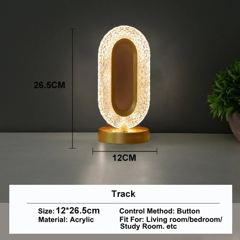 LED Nachtlicht Dimmbar | Touch Steuerung | 3 Lichtfarben | USB Wiederaufladbar