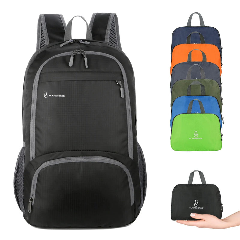 TrekVita Faltbarer Rucksack | Ultraleicht & Wasserdicht | 31×14×47 cm | Outdoor- & Reiserucksack für Damen & Herren
