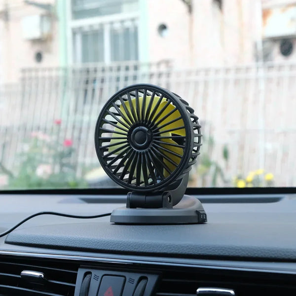 Ventoro Auto-Ventilator 12V/24V/5V | USB oder Zigarettenanzünder | Drehbar & Kompakt | Für PKW, LKW, SUV, Wohnmobil & Büro