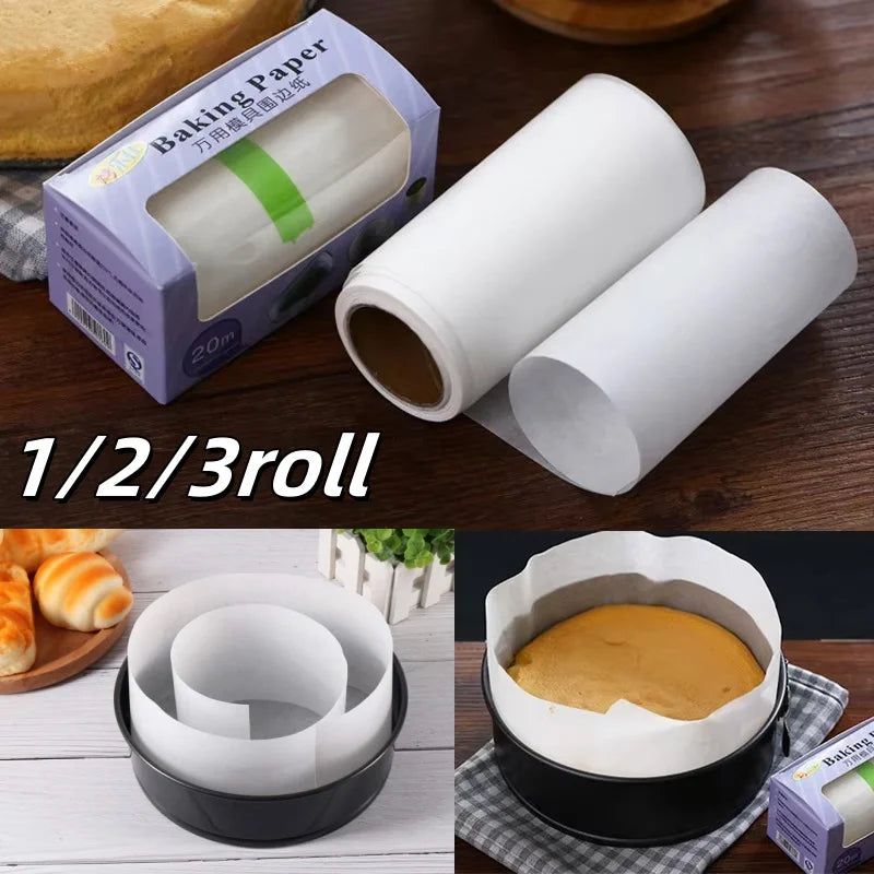 Bakello Backpapier auf Rolle 1/2/3 Stück à 20 m | Antihaft & Hitzebeständig | Für Backofen, Mikrowelle & Heißluftfritteuse | Lebensmittelecht & Wasserfes