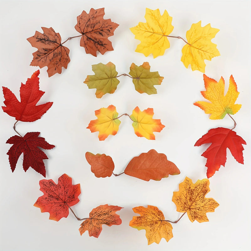 TwinLeaf | 10er Set Künstliche Ahornblätter | Herbstdeko für Halloween, Hochzeit & Thanksgiving