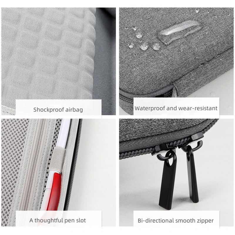 Techurex Elektronik Organizer Tasche mit großer Kapazität | Stoßfeste Aufbewahrung für Kabel, Tablet & Zubehör | Reiseetui mit Airbag-Polsterung
