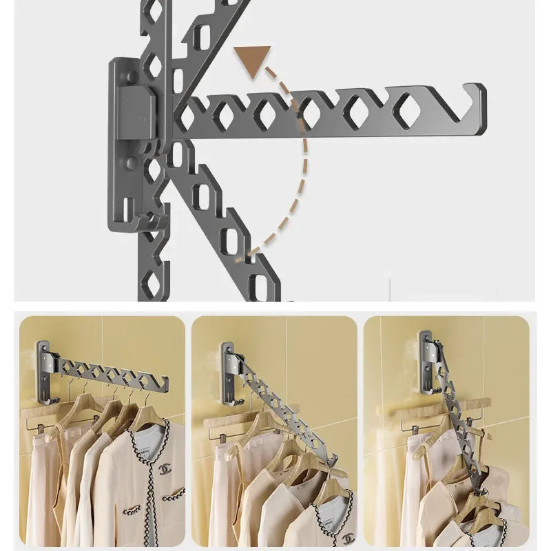 RaumFlex Wand-Wäscheständer | Faltbar & Verstellbar | Platzsparend & Belastbar | Ideal für Kleidung & Handtücher