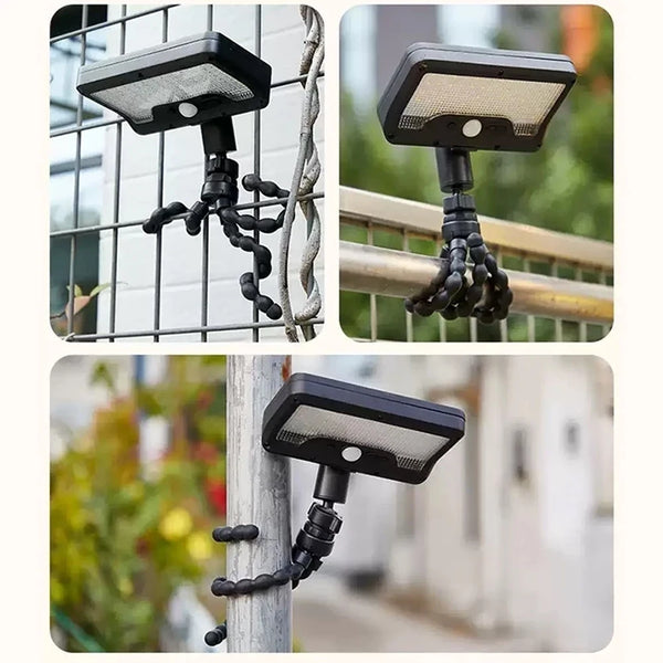 LYNOS Solar-Wandleuchte | 92 LEDs | Bewegungsmelder & 3 Modi | IP65 Wasserdicht