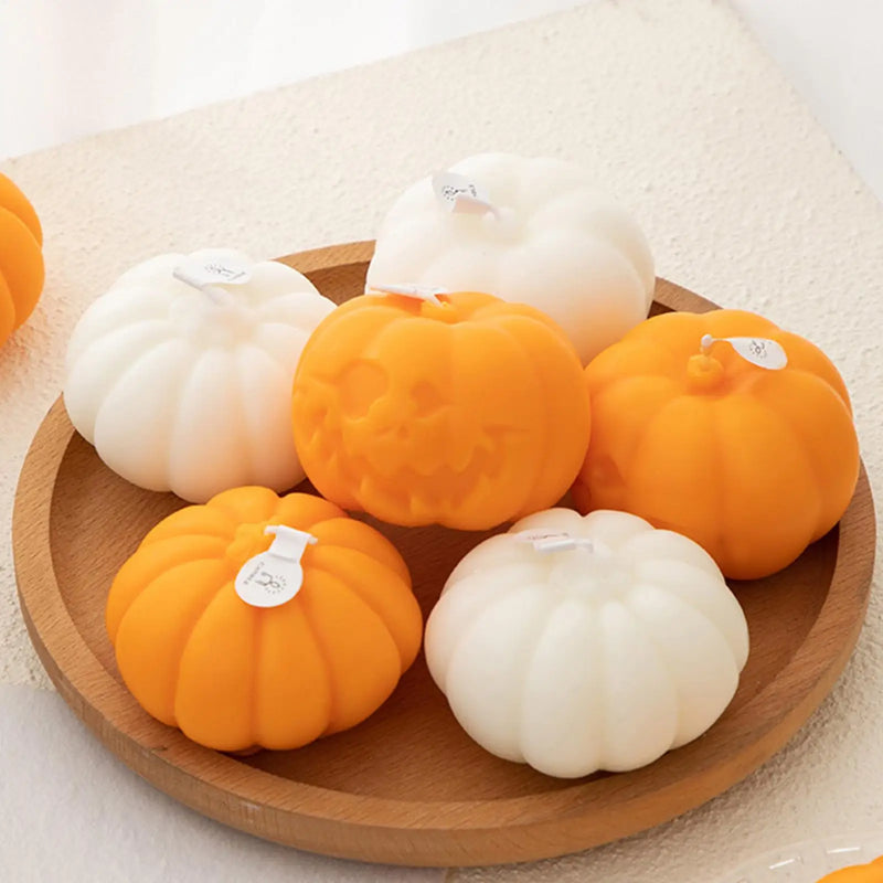 CeraPumpkin Duftkerze | Handgefertigt | Kürbis-Design | Herbstliche Dekoration
