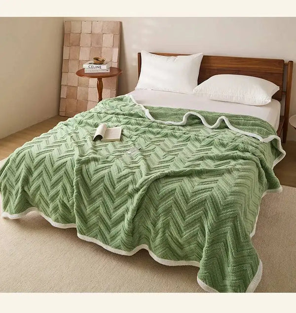 Veluvia Home | Flauschige Winterdecke | Samtweiches Coral Fleece & Flanell | Kuschelig Warm | Für Sofa & Bett