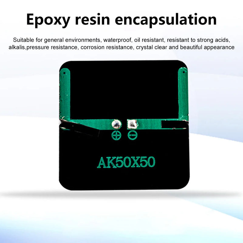 SolaPix AK5050 Mini-Solarpanel 2V | Hoch effizient & wasserdicht | 5x5 cm | Für Spielzeug, Garten & DIY