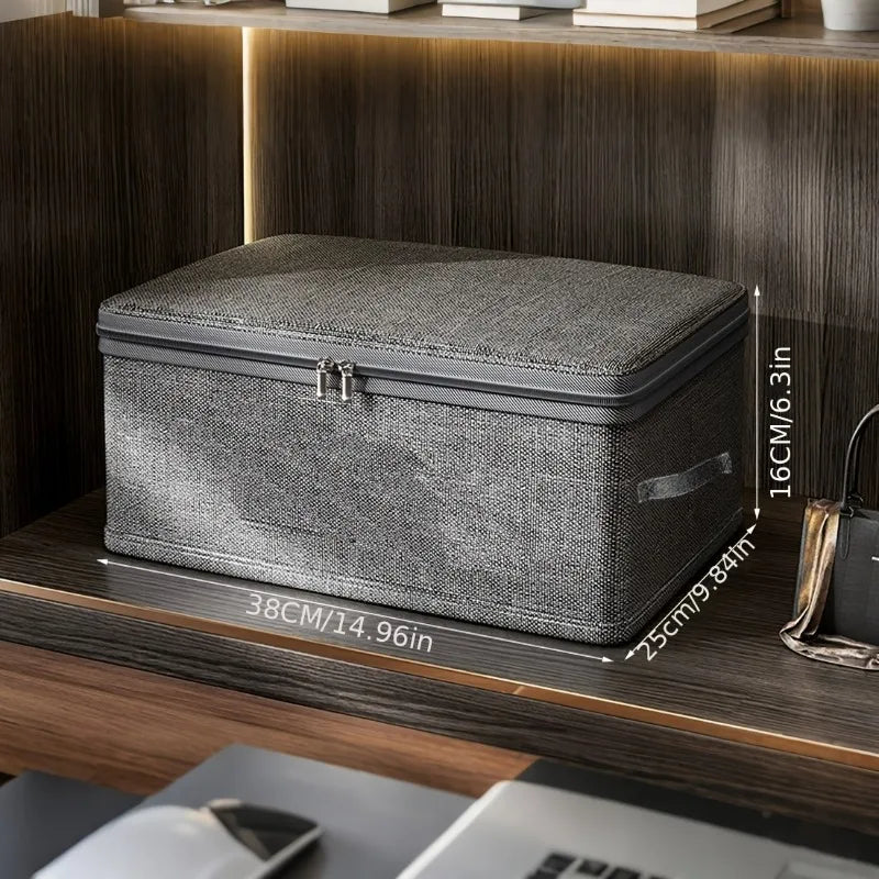 Faltbare Aufbewahrungsboxen mit Deckel | Stapelbar & Stabil | Stoffboxen mit Griffen | Storvana