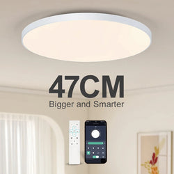 Smart Deckenleuchte LumoSmart | Dimmbar & App-Steuerung | Modernes LED-Design | Schwarz/Weiß