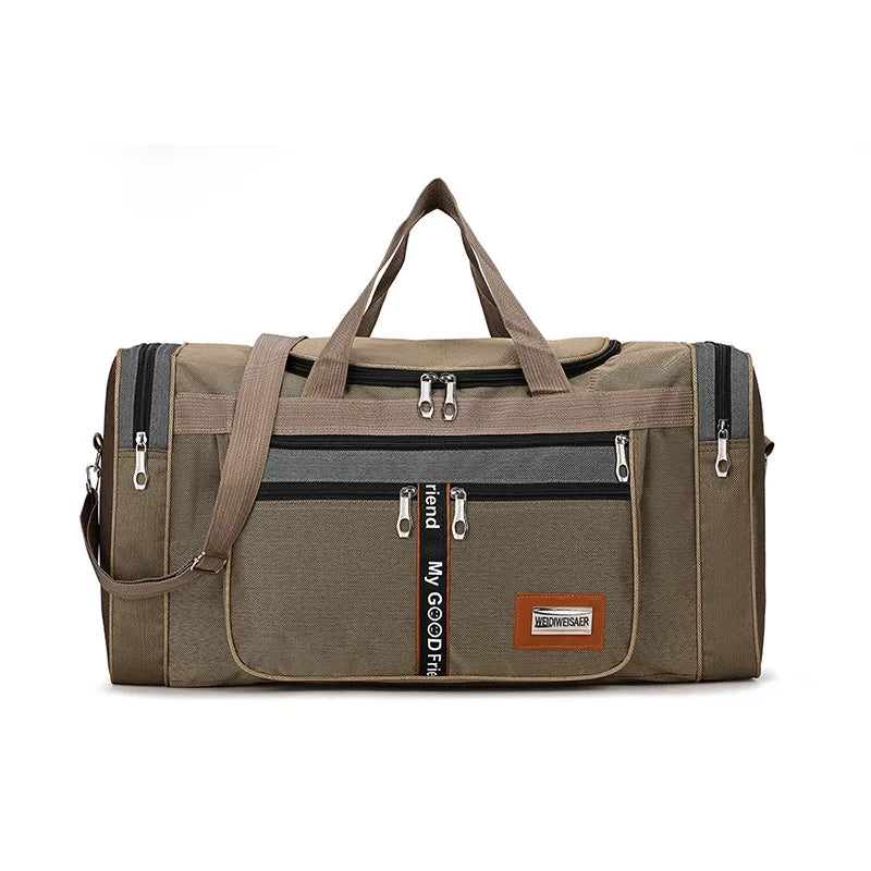 Travinero Faltbare Reisetasche Herren | Große Kapazität | Wasserdichte Schultertasche für Geschäftsreisen & Kurztrips | Sport- & Freizeittasche