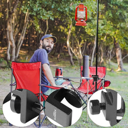 ClampLite Tischklemme für Lampenständer | Höhenverstellbare Aluminium-Halterung | Für Campinglampen & Outdoor-Beleuchtung | Für Tische bis 3 cm Stärke