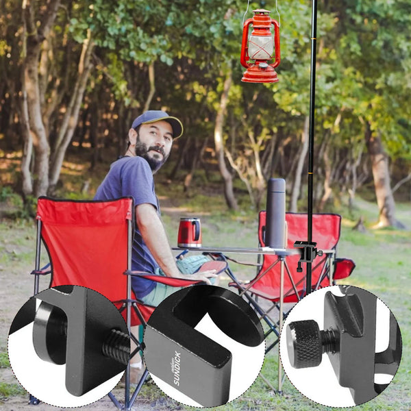 ClampLite Tischklemme für Lampenständer | Höhenverstellbare Aluminium-Halterung | Für Campinglampen & Outdoor-Beleuchtung | Für Tische bis 3 cm Stärke