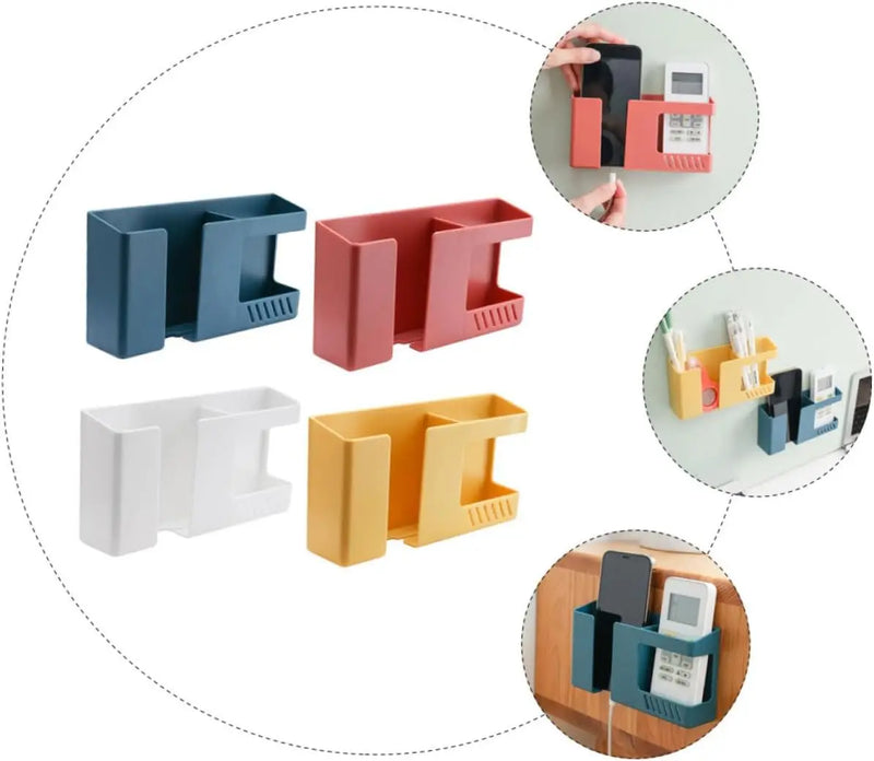 Holdoro Wandhalterung ohne Bohren | Multifunktionale Fernbedienungs- & Handyhalterung mit Haken – 17×9×3,8 cm