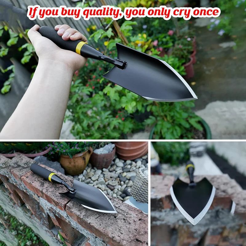 TerraGrip Gartenschaufel | Extra Robust & Ergonomisch | Nahtlos Geschweißt | Für harte Böden & Wurzeln