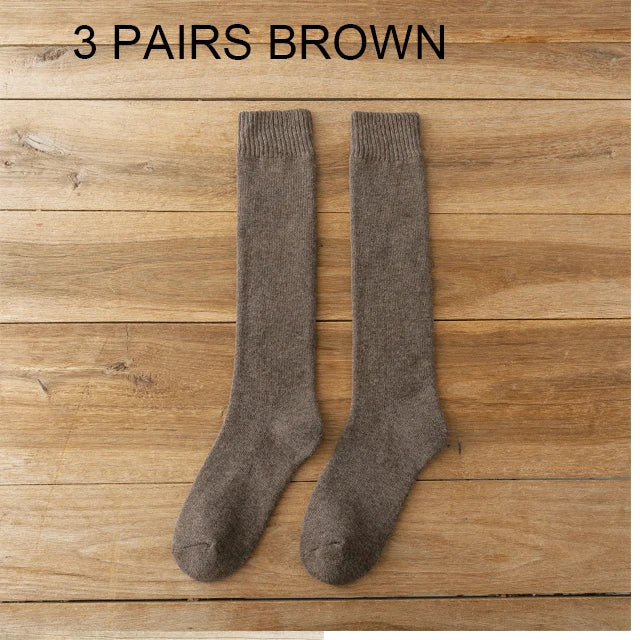 ThermoFlex Pro | 3 Paar Herren Winter Kompressionsstrümpfe | Kniehoch & Wärmeisolierend | Verdickte Frottee-Socken Größe 38–44